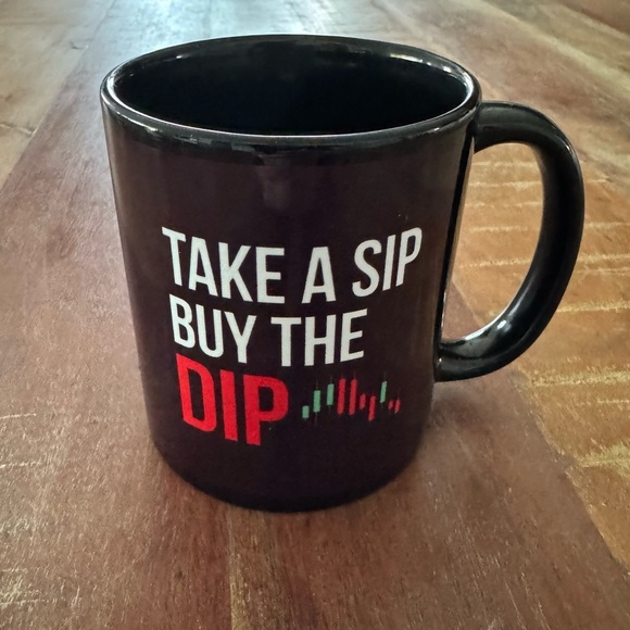 Black Coffee mug cup motivational saying “take a sip by the dip” - Picture 1 of 6